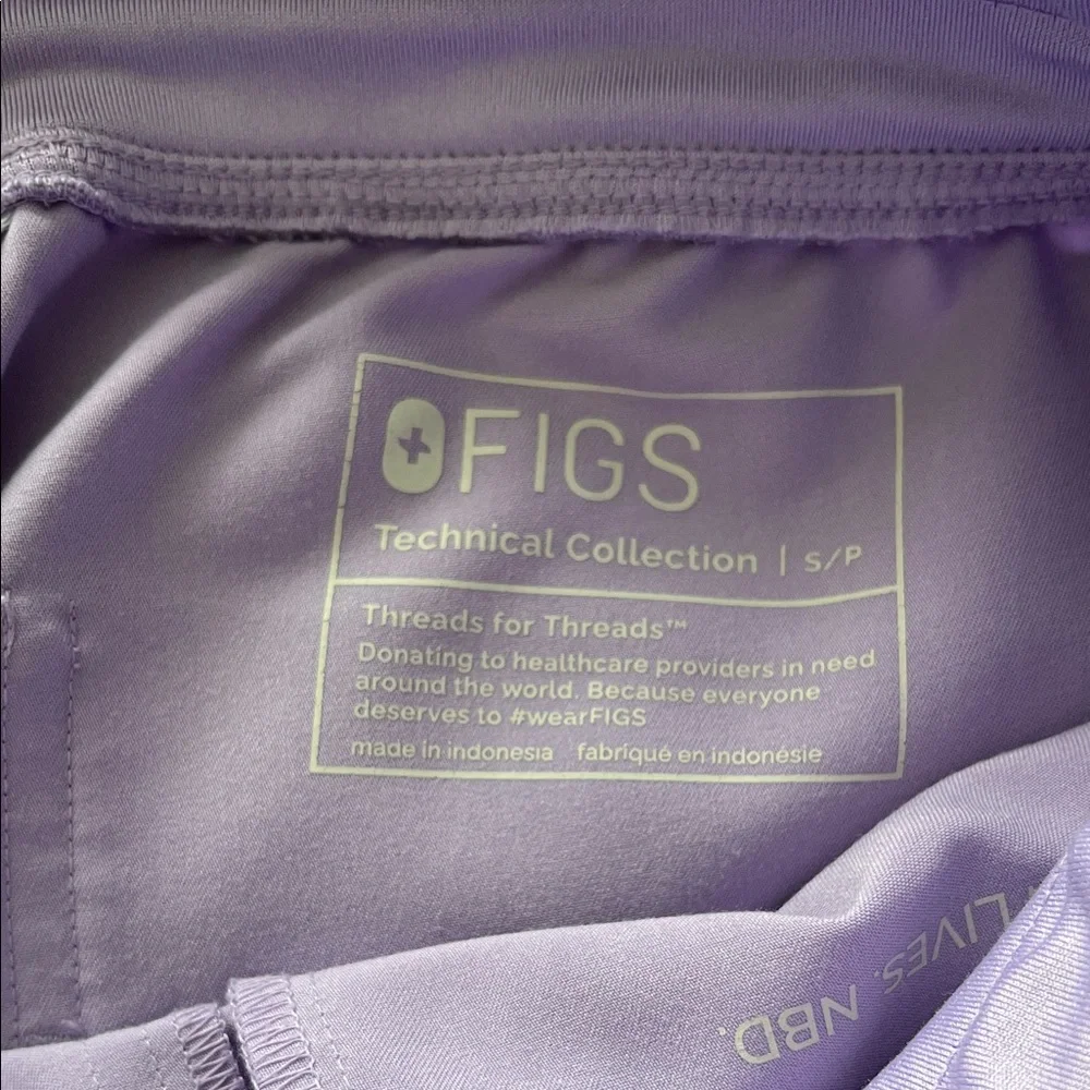 Figs Purple V-Neck Scrub Top - Picture 4 of 5